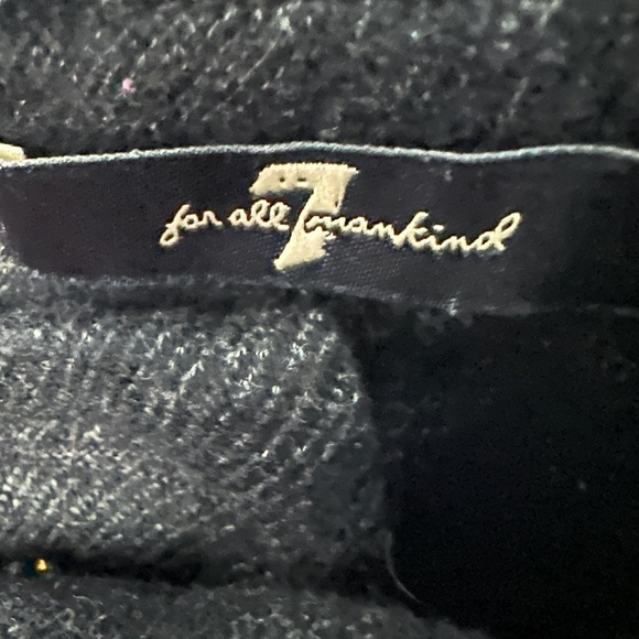 7 For All Mankind Black Capris with Zipper Accents - Picture 2 of 5